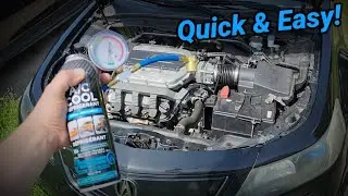 Подзарядка кондиционера на Acura TL 09-14.