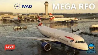 🔴 LIVE 🔴 IVAO MEGA RFO | London Heathrow ✈️ Ginevra | A320 NEO FlyByWire | Full ATC
