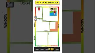 2D Animation ll 15x35 Feet Ka Makan ll  15x35 Unik Home Design ll 15x35 Ghar Ka Naksha ll #shorts