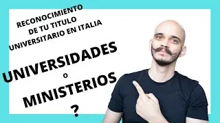 RECONOCIMIENTO DE TU TITULO UNIVERSITARIO EN ITALIA 🇮🇹  | MINISTERIOS | KIKE BIASETTI