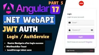 Simplified Login Process: Angular 17 & .NET 8 - Part 5 Login with AuthService