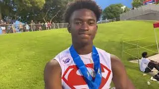 Serra's Rodrick Pleasant blazes to 100 & 200 titles at 2023 CIF-State Track & Field Championships!