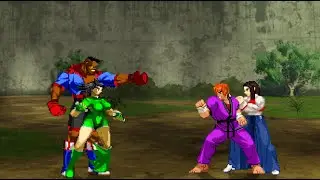 Street Fighters EX Allen & Hokuto vs Orchid & TJ Combo: Epic Crossover Fight!