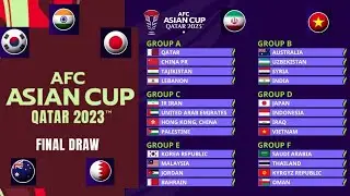 AFC ASIAN CUP 2023 FINAL DRAW RESULTS | ALL THE GROUPS