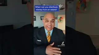 When can you distribute money from an estate #shorts