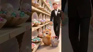 😿Cat's Pearl Mishap! Who Rescues? ⚪️💗✨!#shorts #funny #cat #cute #animals #comedy#cartoon