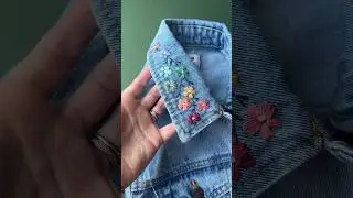 Embroidery decoration denim shirt