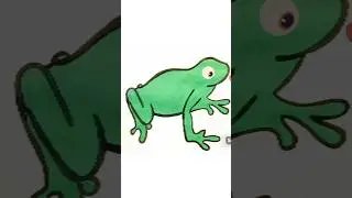 FROG EATING INSECT DRAWING AND PAINTING USING WATER COLOR #painting #art #drawing #shorts #frog