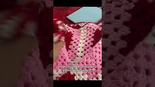 my first granny square top! #crochet #crochetpatterns #cute #grannysquare #trending #strawberry #fyp