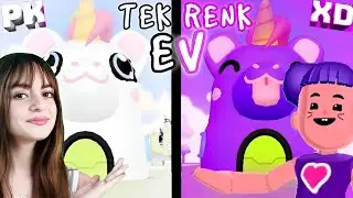 PK XD TEK RENK EV YAPMA CHALLENGE ! MOR VS BEYAZ !! KAZANANI SEN SEÇ !!! | ÖZGÜŞ TV