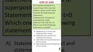 09 GATE Ques. on Signals and Systems Signal #gate2026 #gateee #gateece #shortsfeed #shorts #gate