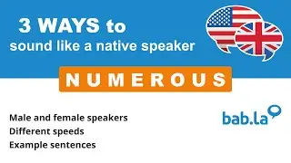 NUMEROUS pronunciation | Improve your language with bab.la
