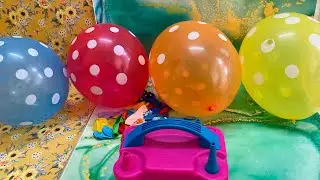 Polka dot balloon blowing video | asmr balloon blowing show | #viral #trending #video #fun #birthday