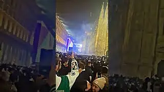 New Year 2025 Fireworks at Milan Duomo 🎆|Spectacular Celebration in Italy 🇮🇹#NewYear2025 #MilanDuomo