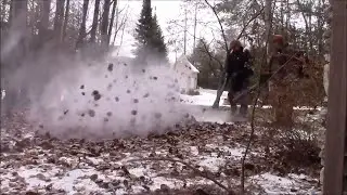 Trying to do a fall cleanup after it snowed