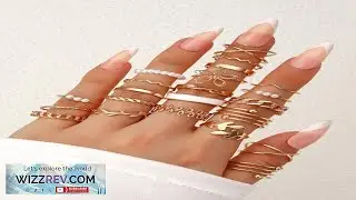 22pcs Summer Bohemian Rings Set Flowers Leaves Faux Pearls For Women Daily Review