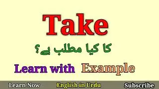 Take Meaning in Urdu