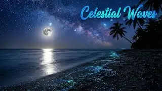 Celestial Waves ✨🌊 | Magical Night Beach Relaxing Music