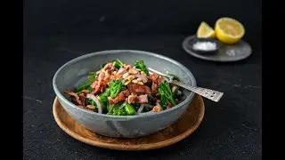 Broccolini Salad With Bacon & Pine Nuts