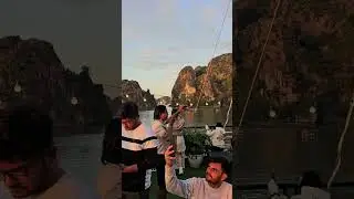 #vietnam Ha long bay evening party 🛳