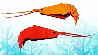 Shrimp | How to make Origami Prawn | Paper Shrimp | Easy step by step