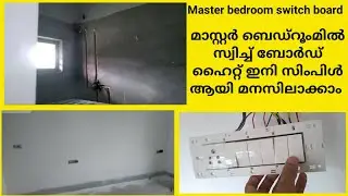 master bedroom switch board fitting and attached bathroom/master bedroom electrical plan#i love god