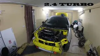 Первый запуск Chrysler Neon 2.4 Turbo Swap