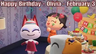 Animal Crossing New Horizons | Olivia Birthday Party!