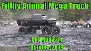 Filthy Animal Chevy S10 Mega Truck Plays In The Mud At BFE Mud Bog -- October 2019