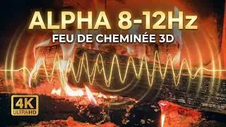 Dormez Rapidement avec Vrai Feu de Cheminée 4K