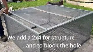 Temporary Chick tractor made from repurposed materials!