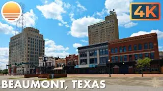 Beaumont, Texas.  An UltraHD Real Time Driving Tour in Jefferson County, Texas, USA.
