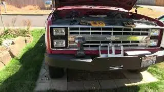 1984 Chevy K20 Trying Out Some New Headlights July 14, 2018