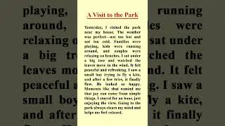 A Visit to the Park | Easy English Story for Beginners | reading practice
