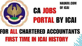 Naukri.com portal by ICAI - CA Jobs Portal | First time in ICAI History