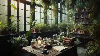 Cozy Greenhouse Rain 🌧️ Soft Piano & Flute for Sleep, Study & Stress Relief