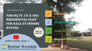 Residential Plot For Sale | Indore Bypass | Area of 7100 square feet | Property Vlog.