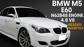 BMW M5 E60 N62B48 engine 4.8 V8 : Header manifold  #automobile #shorts