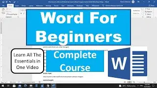 Microsoft Word Tutorial Complete Course For Beginners
