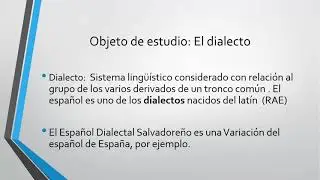 Dialectología y Sociolingüística