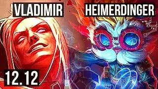 VLADIMIR vs HEIMERDINGER (MID) | 9/1/4, 400+ games, 1.0M mastery, Dominating | EUW Master | 12.12