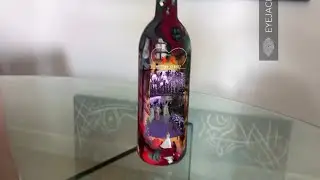 Custom Painted Wedding Bottle with AR Experience Using EyeJack APP