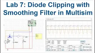 lab 7 half wave rectifier with smoothing capacitor filter in multisim