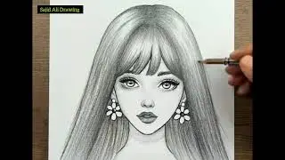 How to Draw a Very Beautiful Girl Face Picture Step by Step 