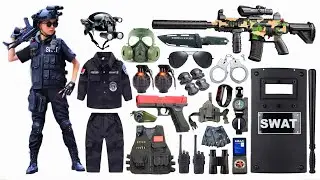 Special Police Weapons Toy set Unboxing-M416 guns, Gas mask, Glock pistol, Dagger
