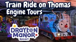 Christmas Train Ride on Thomas Engine Tours in Thomas Land Twixmas 2024 at Drayton Manor Resort