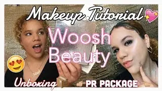 Unboxing Woosh Beauty PR Package/ Makeup Tutorial | Curlyyheadlanny