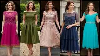 Latest Tea Length Formal and Evening Mother of Bride Dresses - Wedding Gown Fashion Ideas for Women