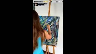 Painting with the world, birth of new abstract piece inspired by fluidity of everything that surrou