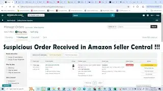 Suspicious Order Received in Amazon Seller Central !!! #ss_digital_india